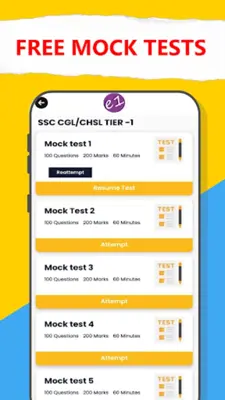 e1 coaching center (SSC exams) android App screenshot 3